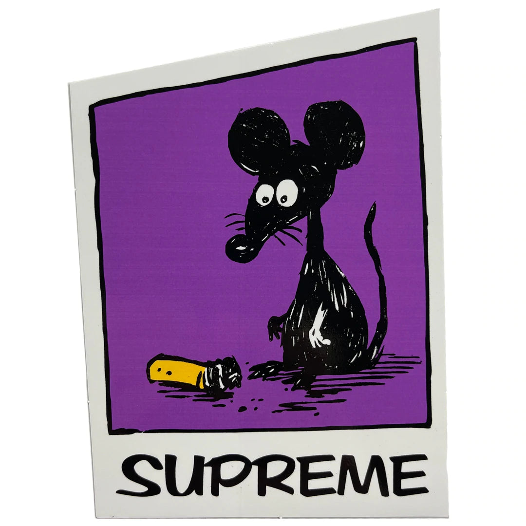 Supreme Mouse Sticker Purple