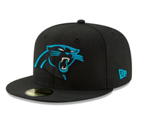Load image into Gallery viewer, New Era 59FIFTY Carolina Panthers Black Fitted
