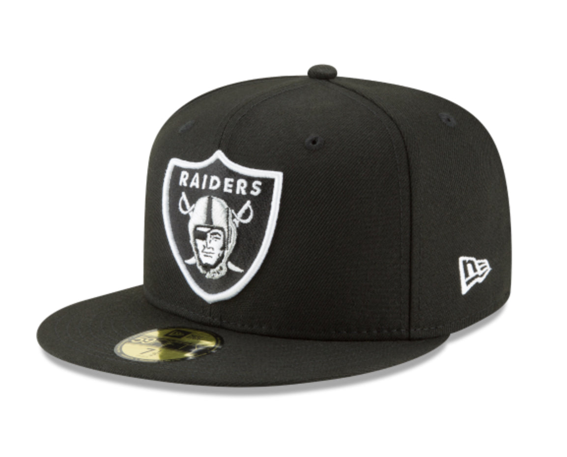 New Era Las Vegas Raiders Black on Black 59FIFTY Fitted Hat 7 3/4