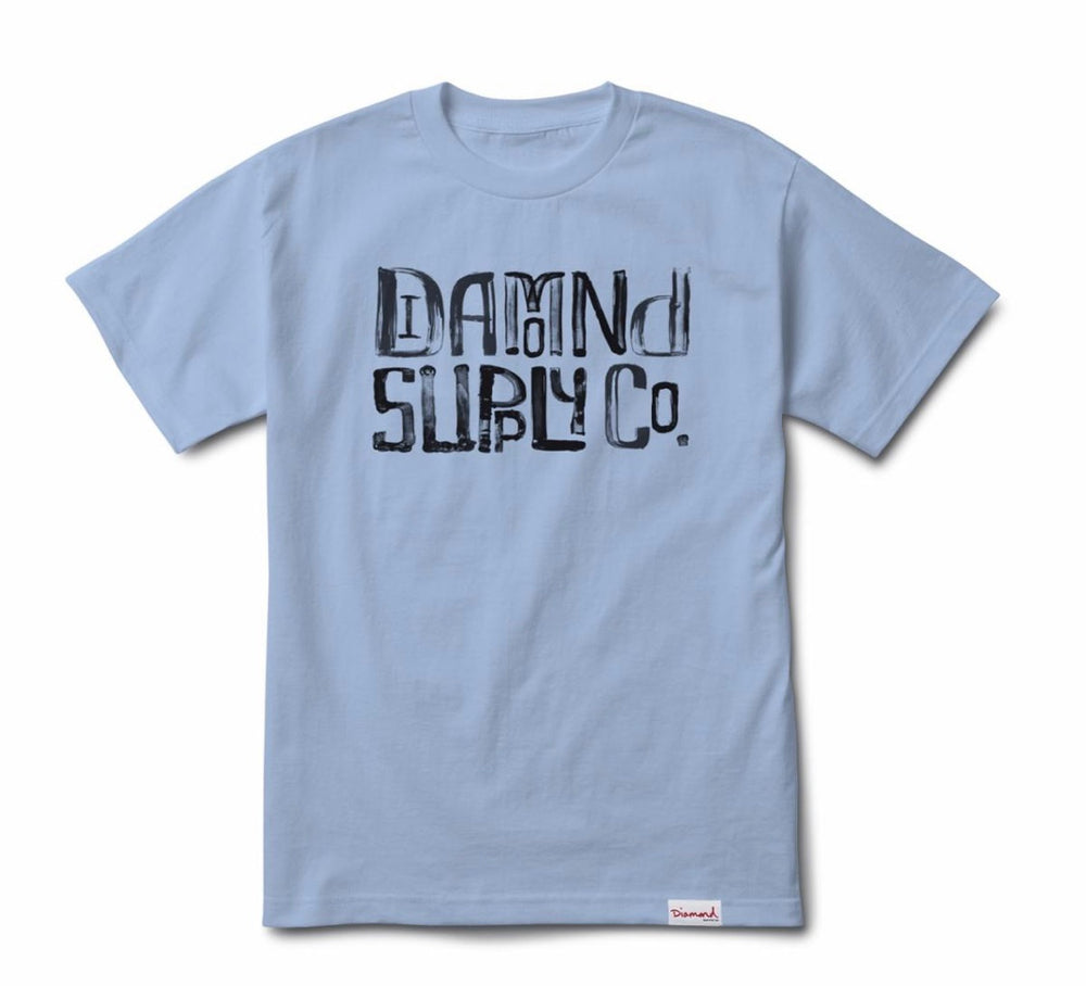 Diamond Supply Downtown Signature T-Shirt Tee Sky Blue 