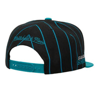 Load image into Gallery viewer, Mitchell &amp; Ness Team Pin Snapback Hat San Jose Sharks
