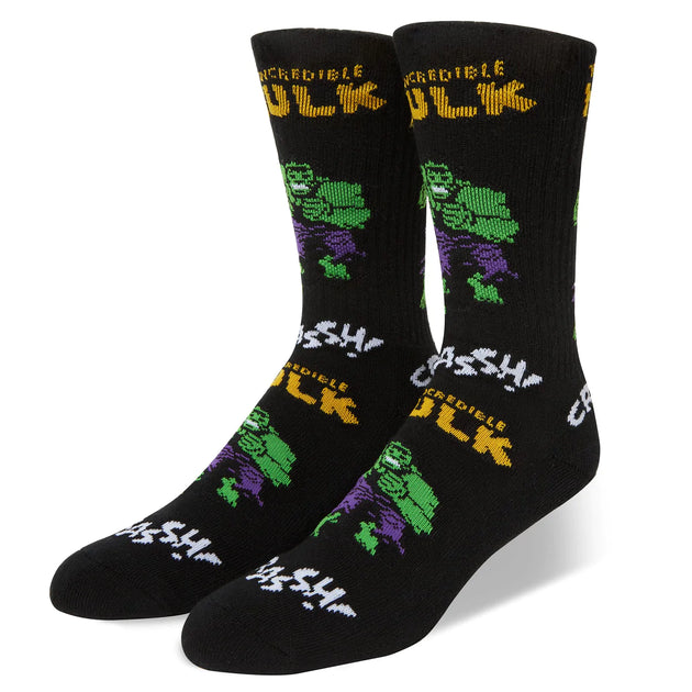 HUF X Marvel Hulk Retro Crew Sock | Redwood Sole | Redwood Sole